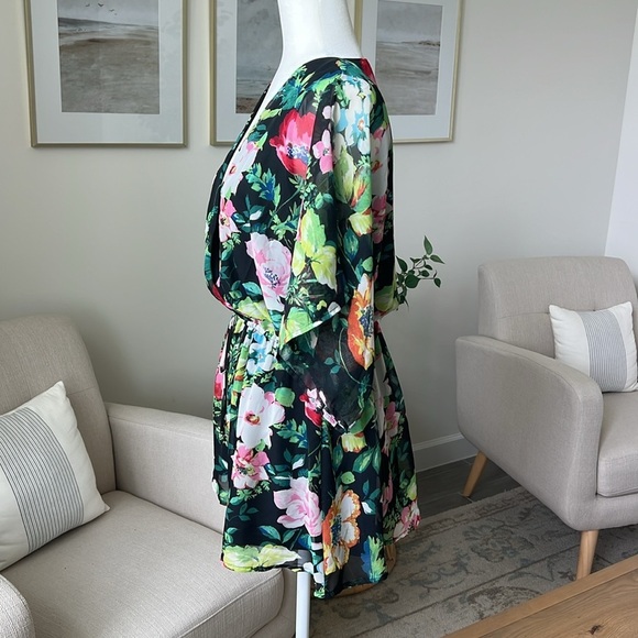 Sage the Label Floral Garden Kimono Style Romper Elastic Waist Summer Party - Picture 5 of 17